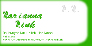 marianna mink business card